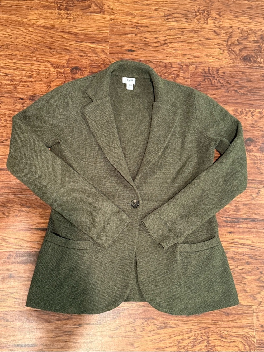 J.Crew Factory Schoolboy Sweater Blazer Olive Green XXS